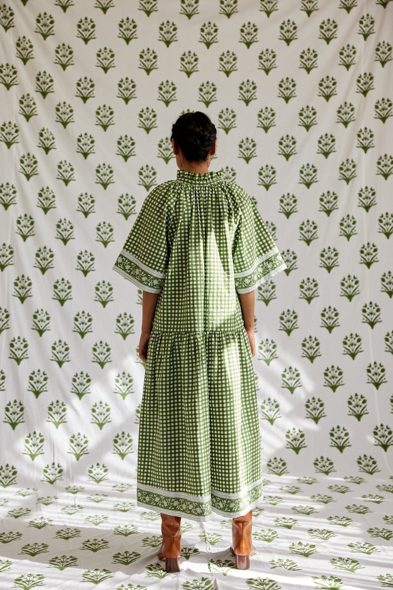 Yuva Dress in Moss