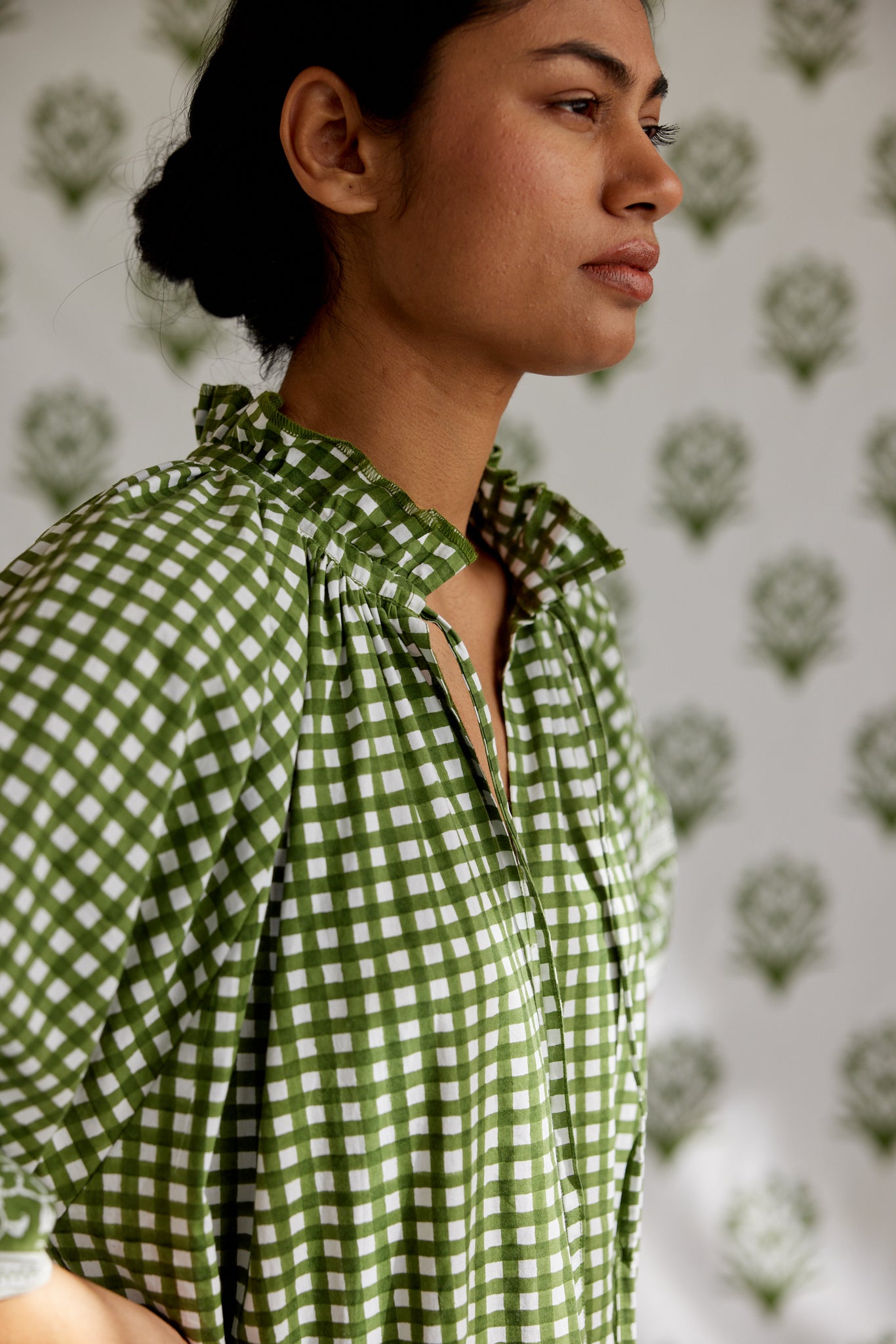 Yuva Dress in Moss