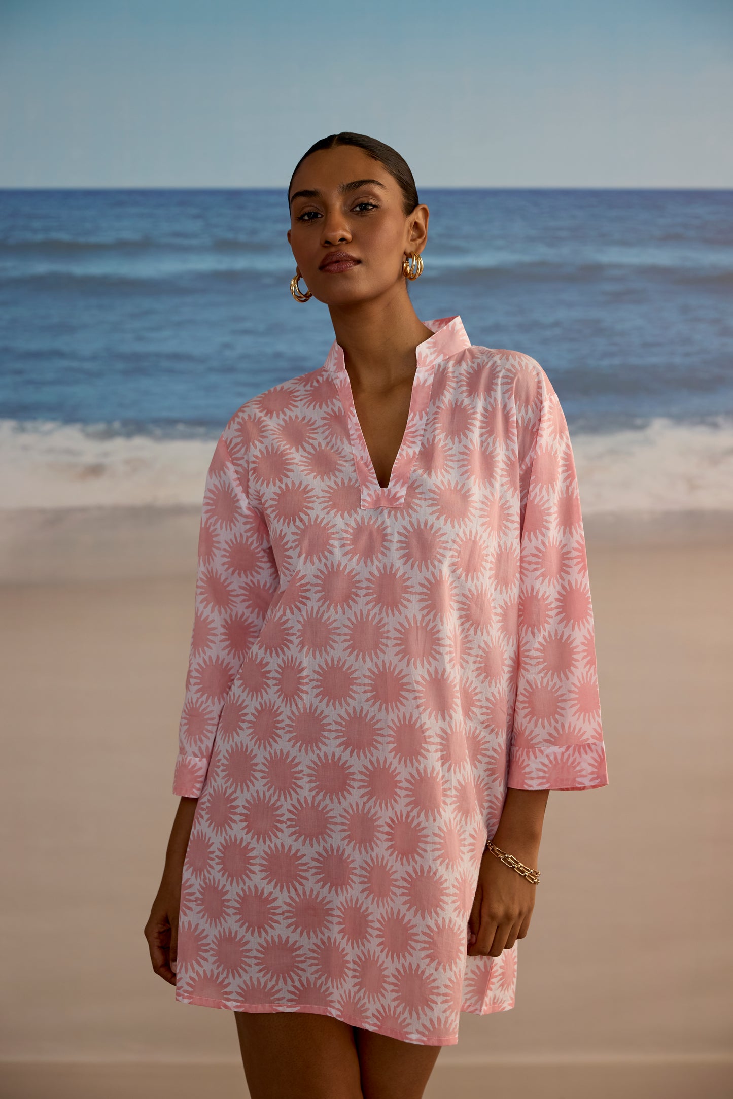 Short Douce Dress in Sun Print