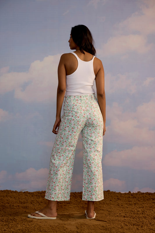 Disco Pants in Blueberry Print