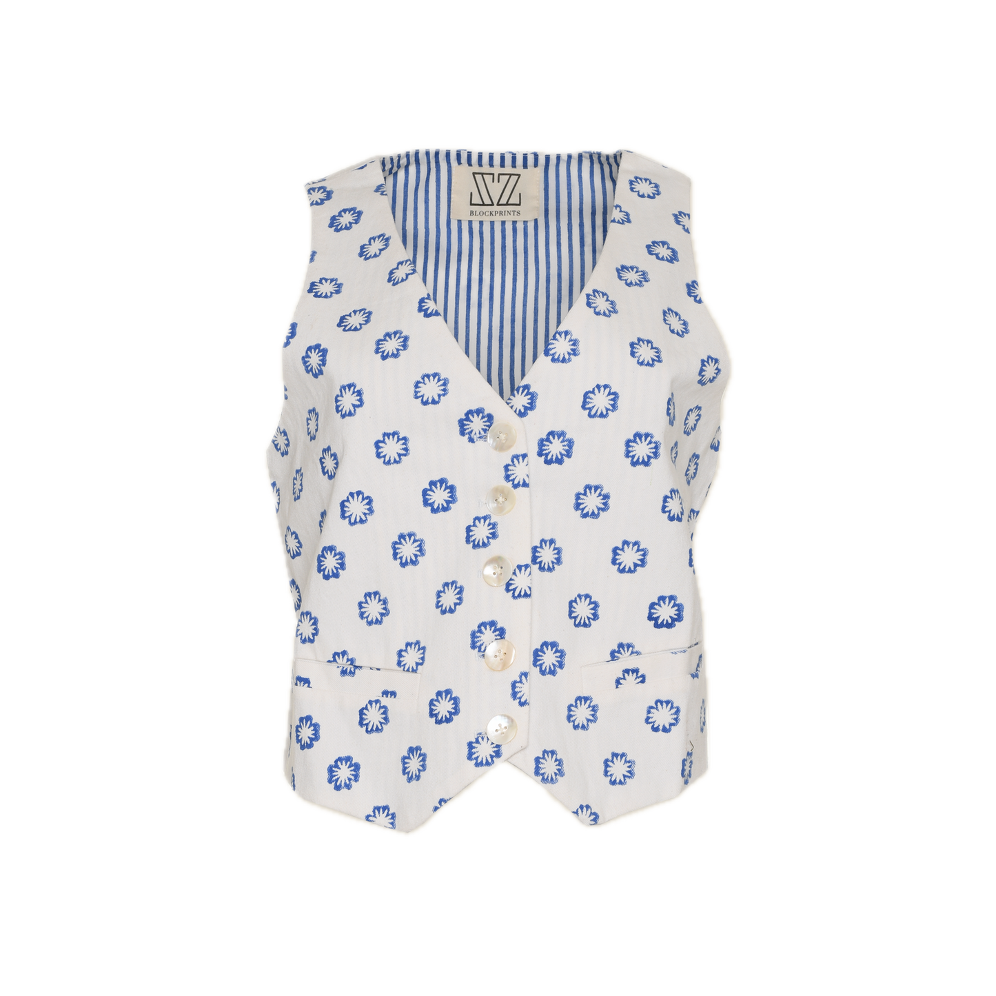 Suit Vest in Daffodil Print