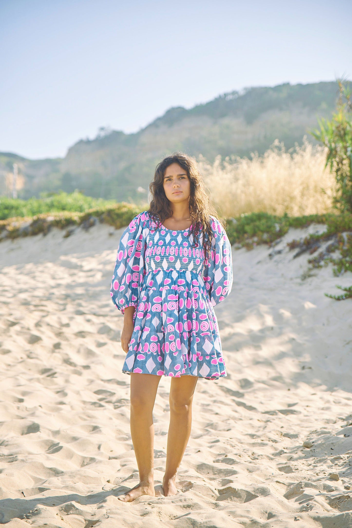 Final Sale: Violette Dress in Button Print
