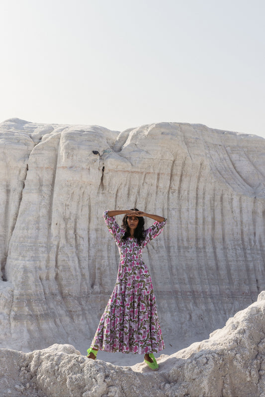 Final Sale: Alice Dress in Flower Power Print