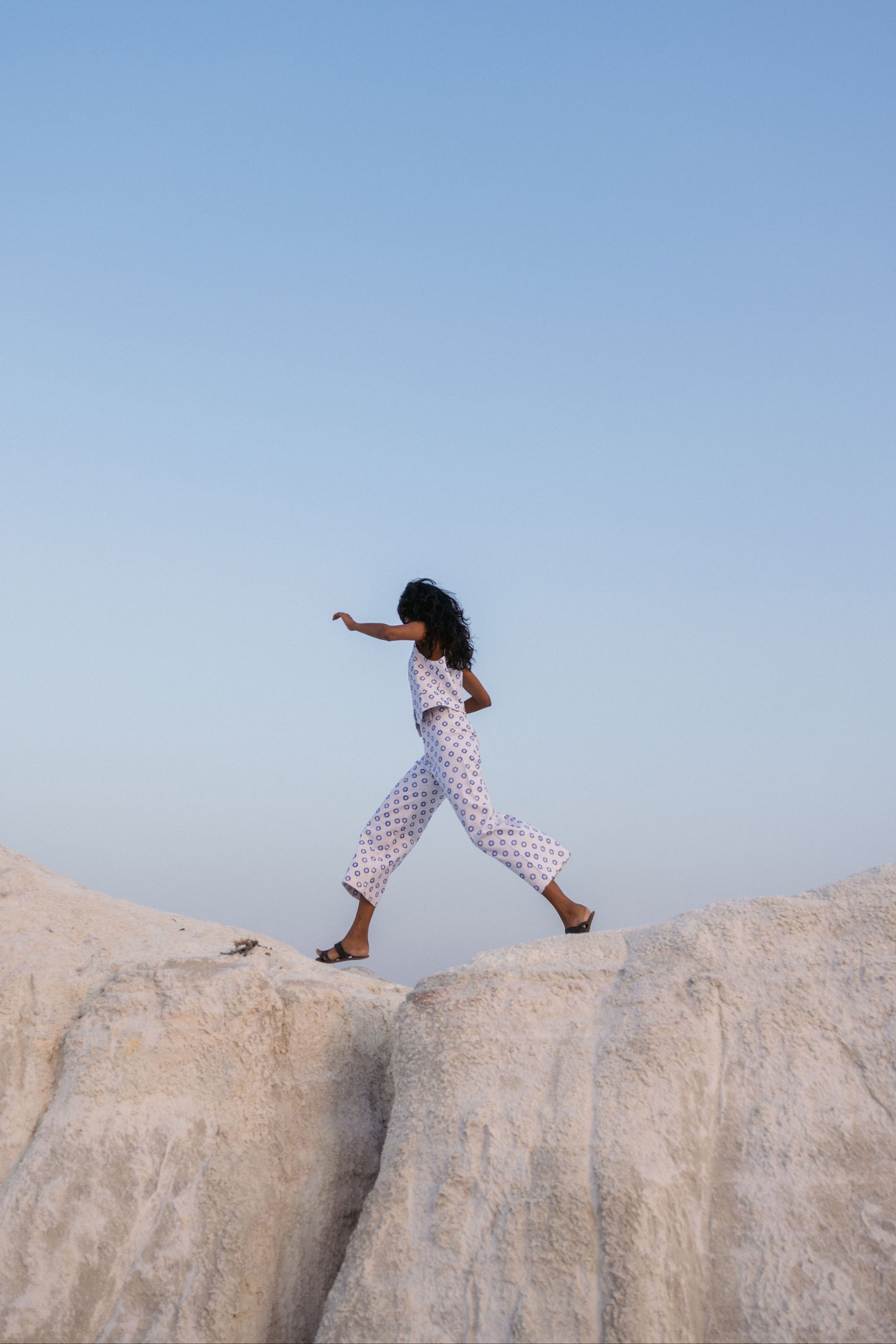 Final Sale: Disco Pants in Daffodil Print
