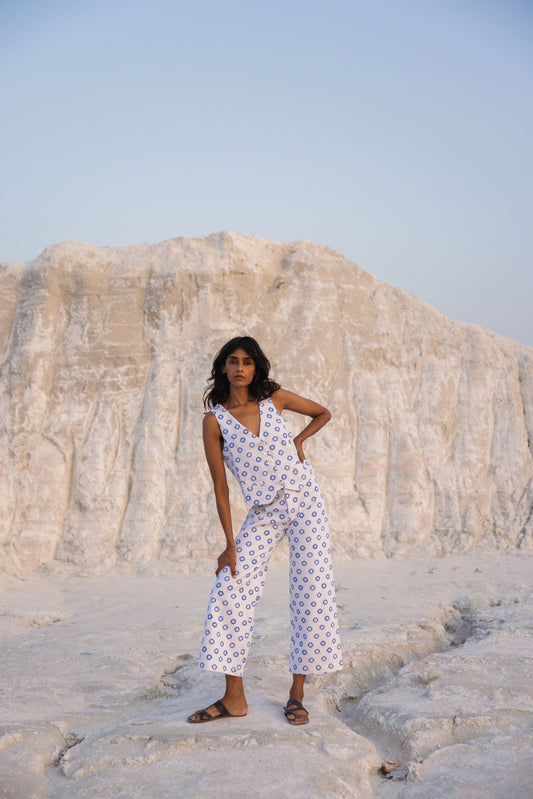 Final Sale: Disco Pants in Daffodil Print