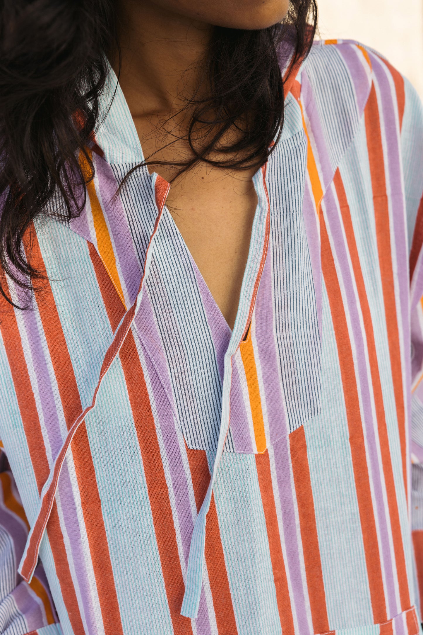 Surf Pullover in Mixed Seaside Stripes
