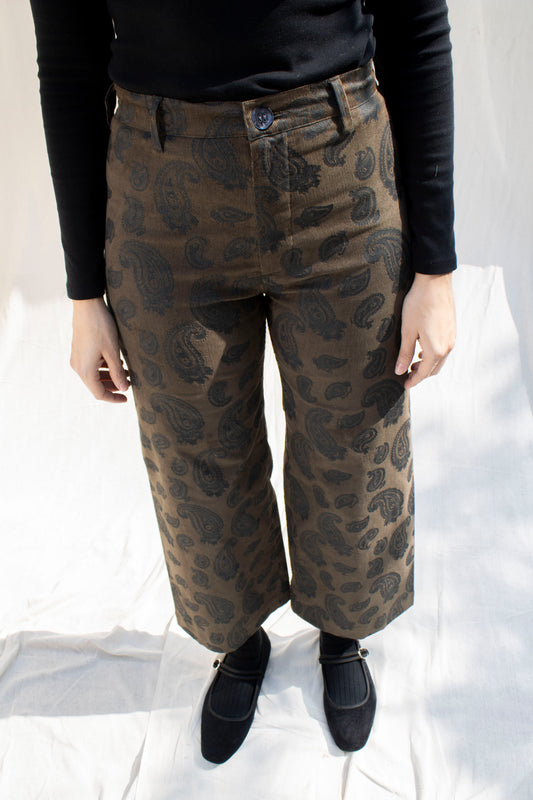 Corduroy Disco Pant in Paisley