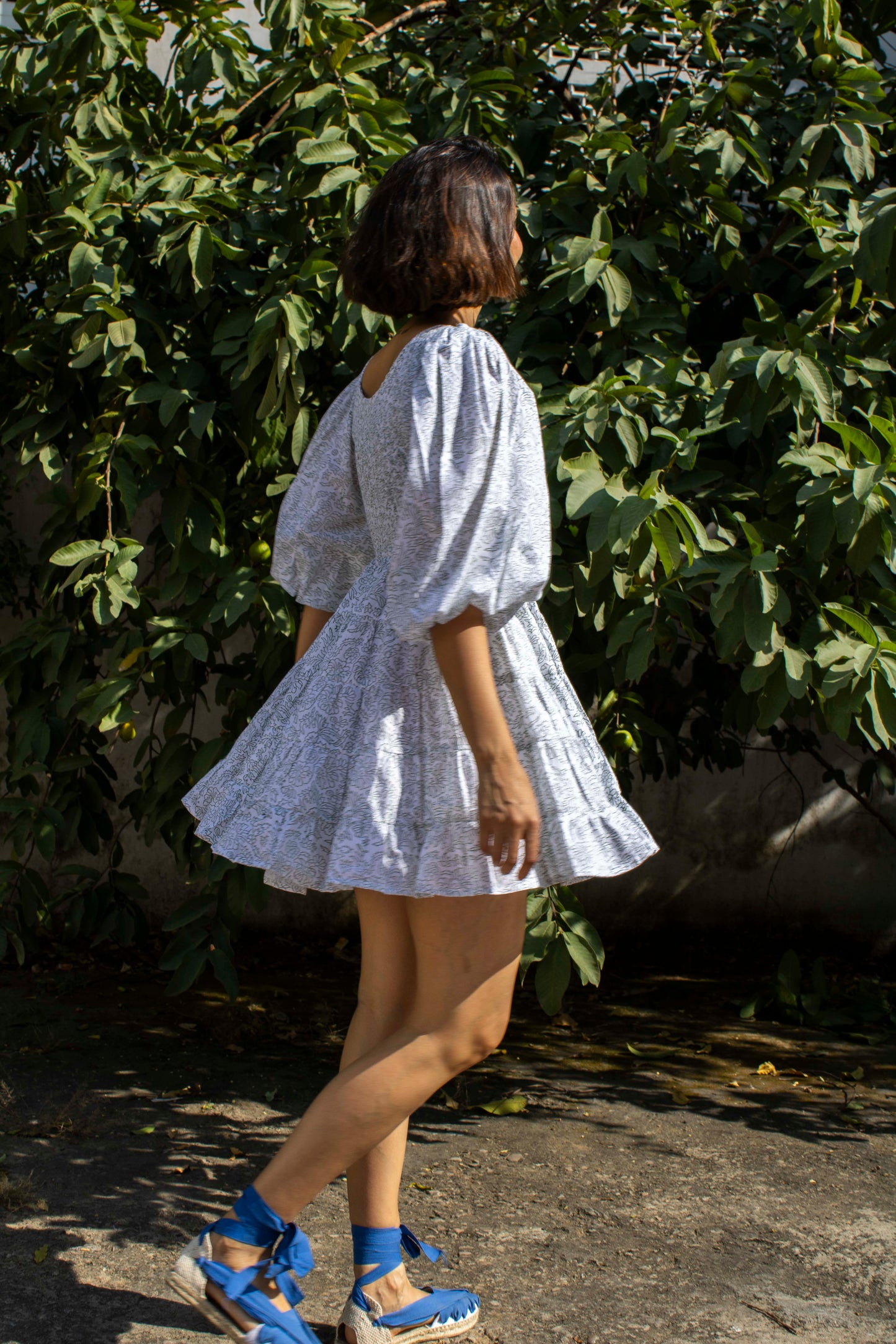 Violette Dress in in Essa Outline Print