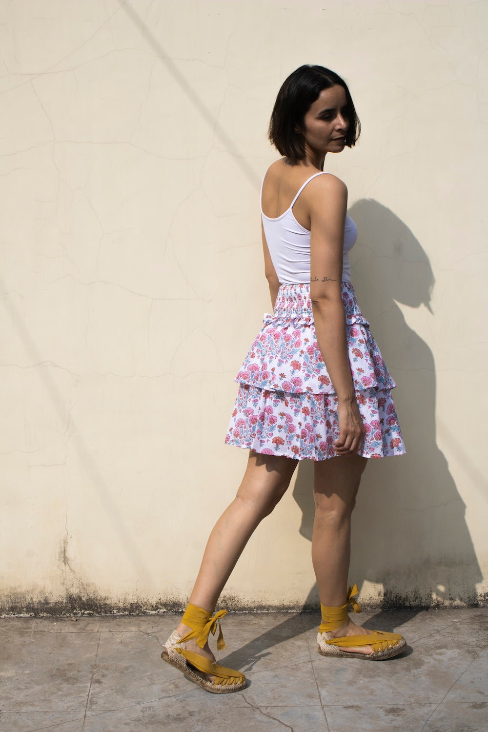 Final Sale: Veda Skirt in Geranium Print
