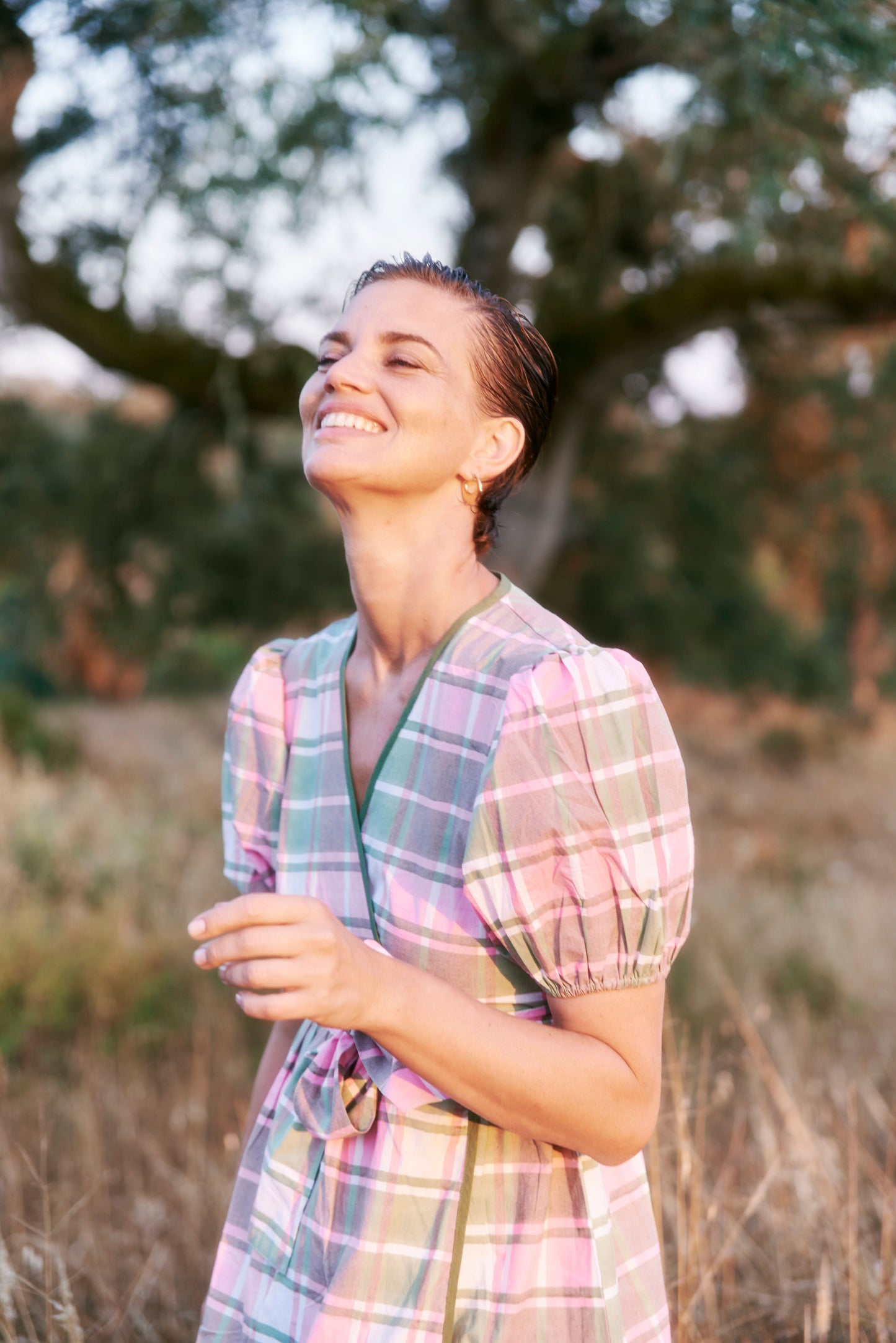 Final Sale: Emily Dress in Tartan Print