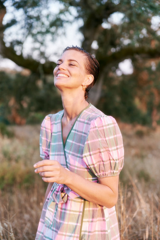 Final Sale: Emily Dress in Tartan Print