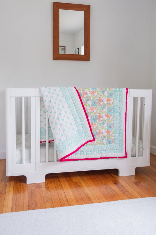 Baby Blanket in Flower Power Print