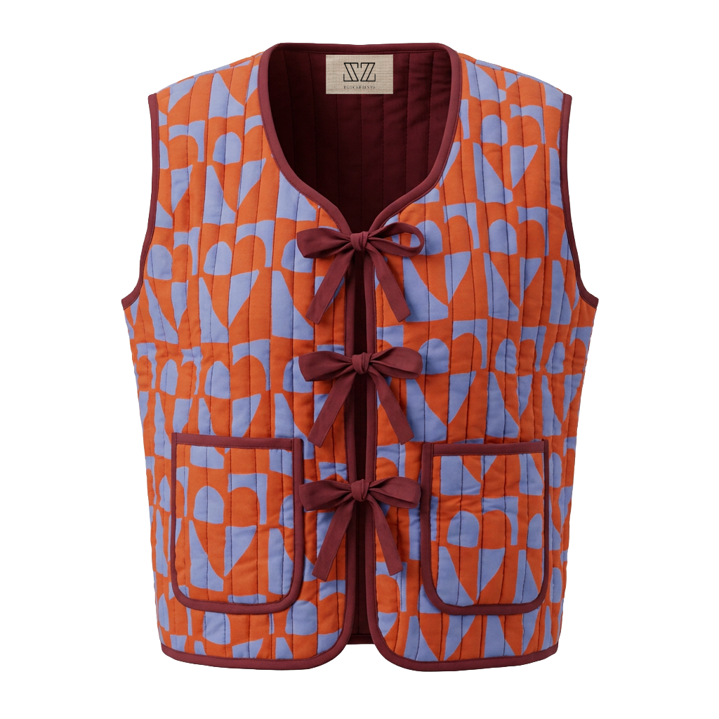 Sloane Vest in Heart Cookie Print - One of a Kind