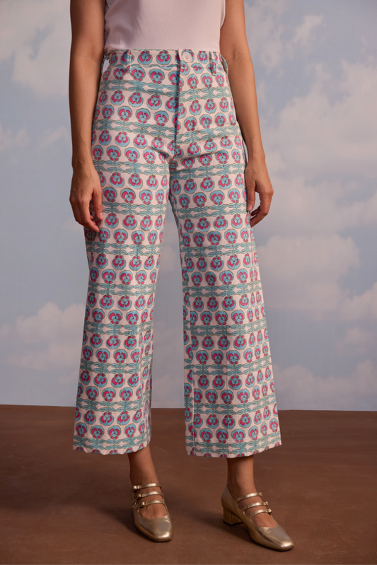 Disco Pants in Pansy Print