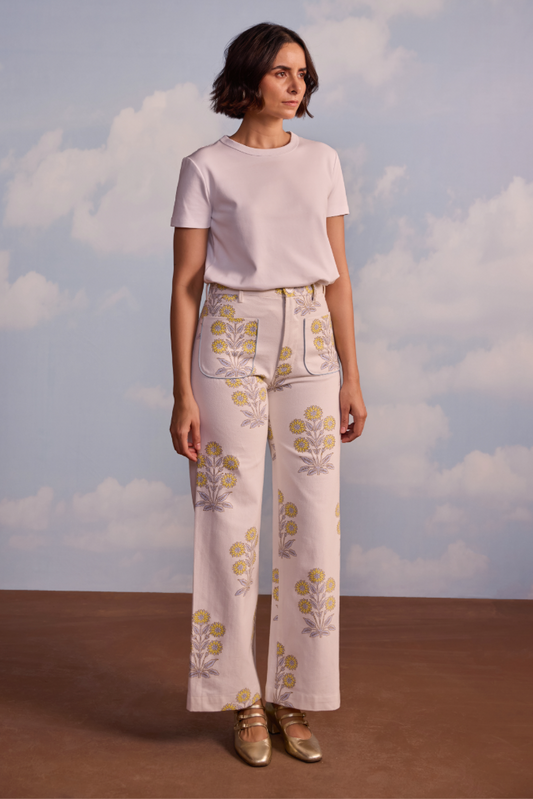Boss Pants in Marigold Print
