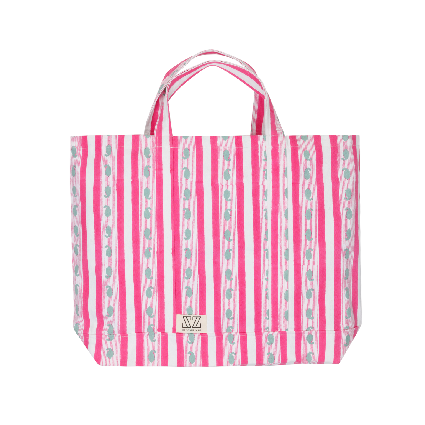 Oversised Tote in Ribbon Print