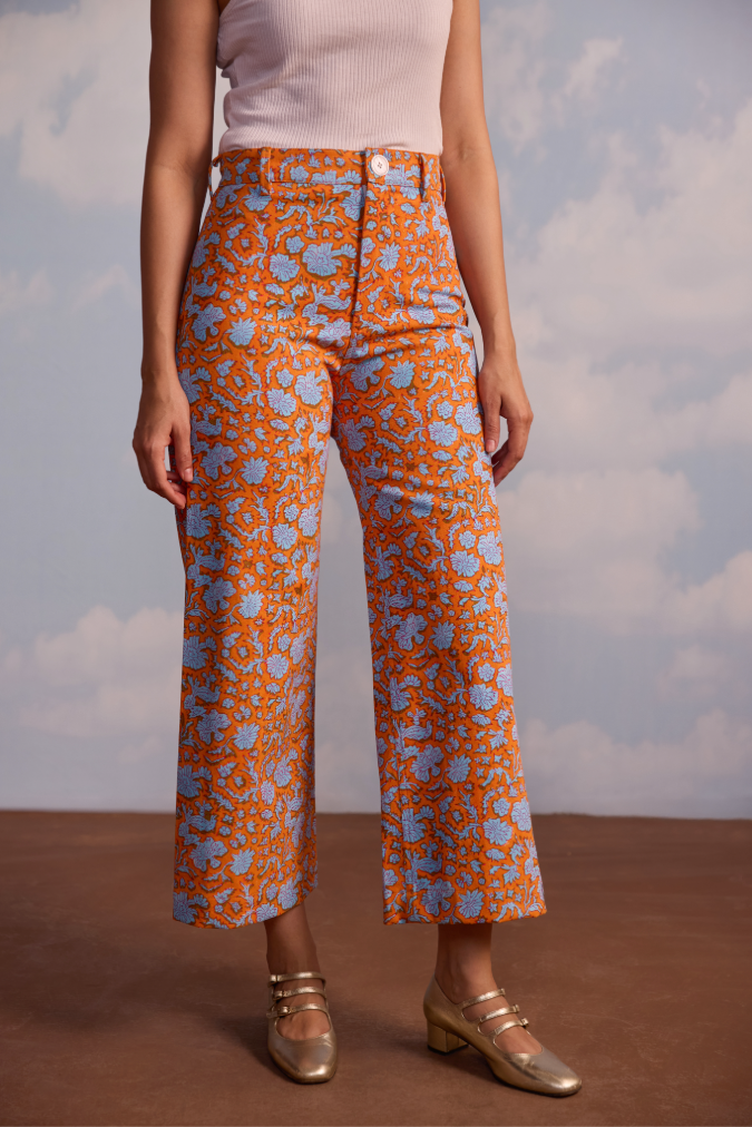 Summer Twill Disco Pants in Nila Print