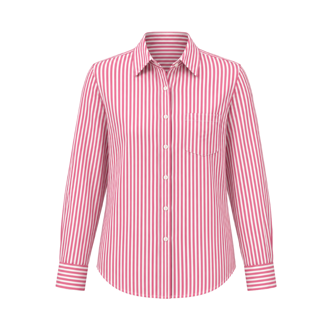 New York Shirt in Lying Stripe Pink