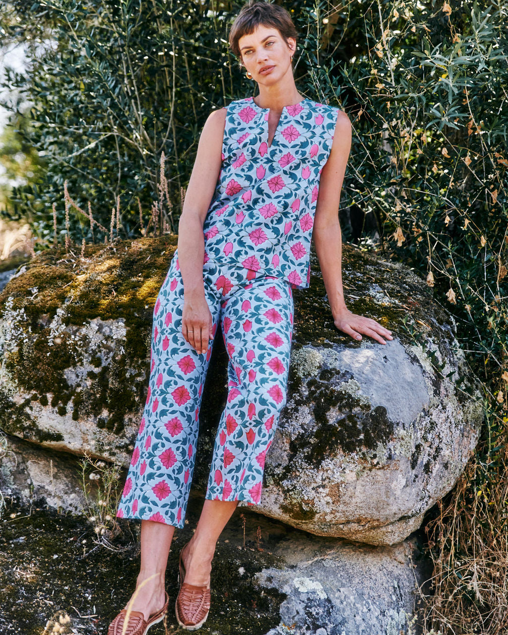 Final Sale: Disco Pants in Lisbon Print