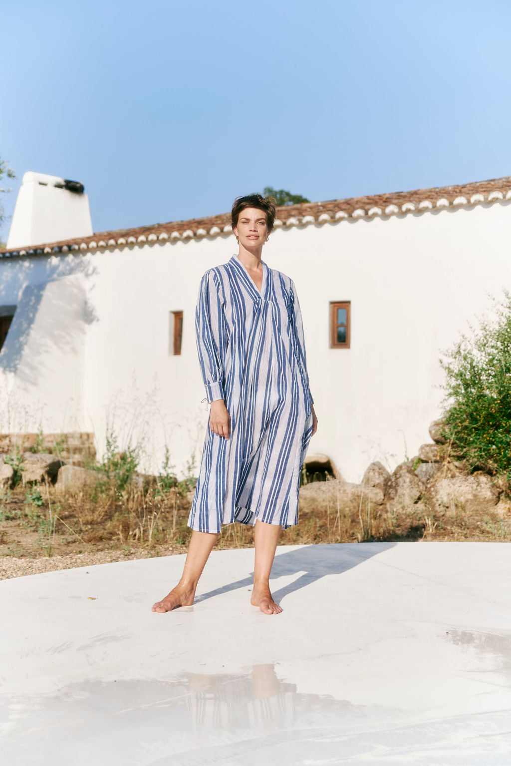 Final Sale: Leo Dress in Seaside Stripes
