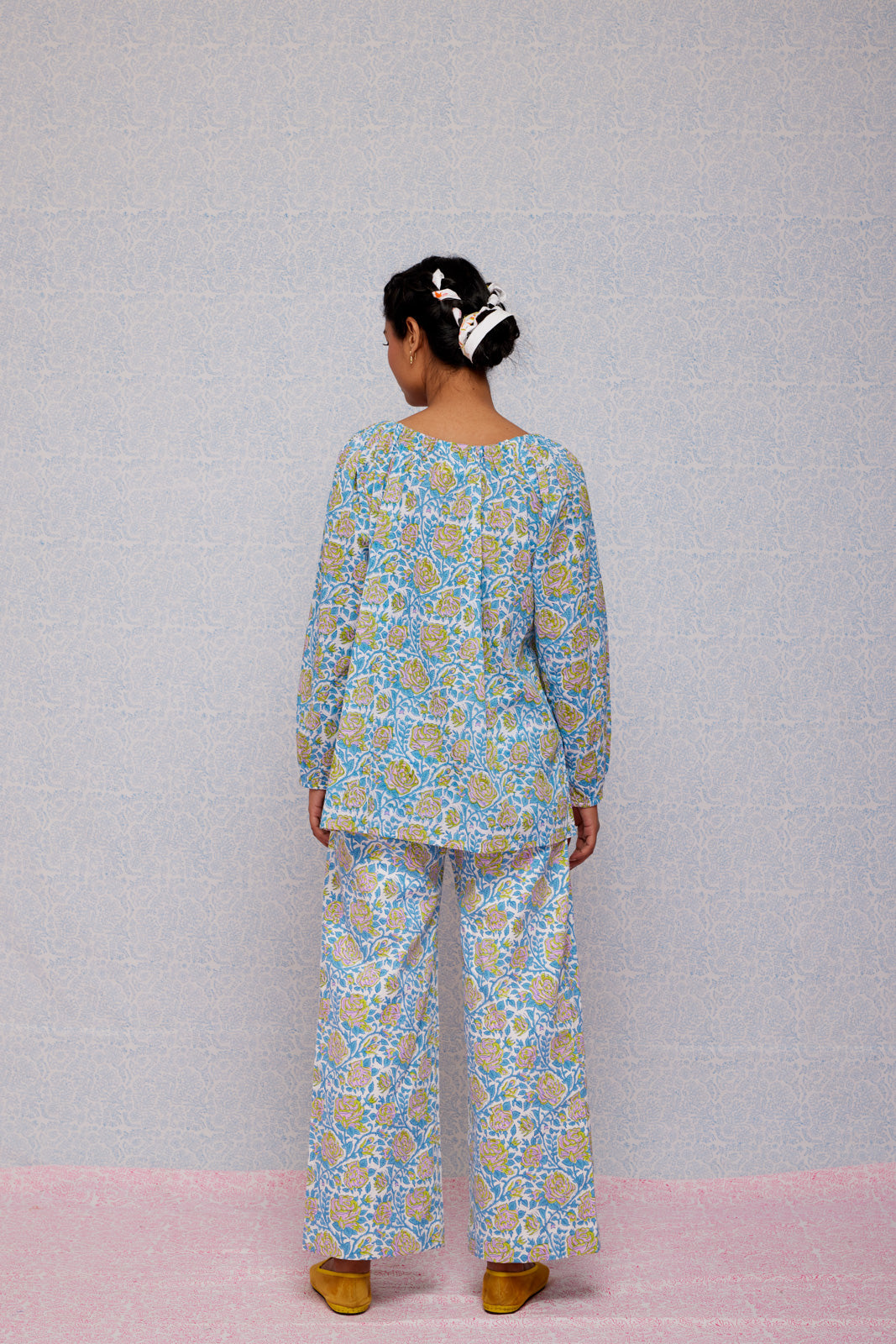 Final Sale: Ida Top in Cornflower Blue & Pop Green