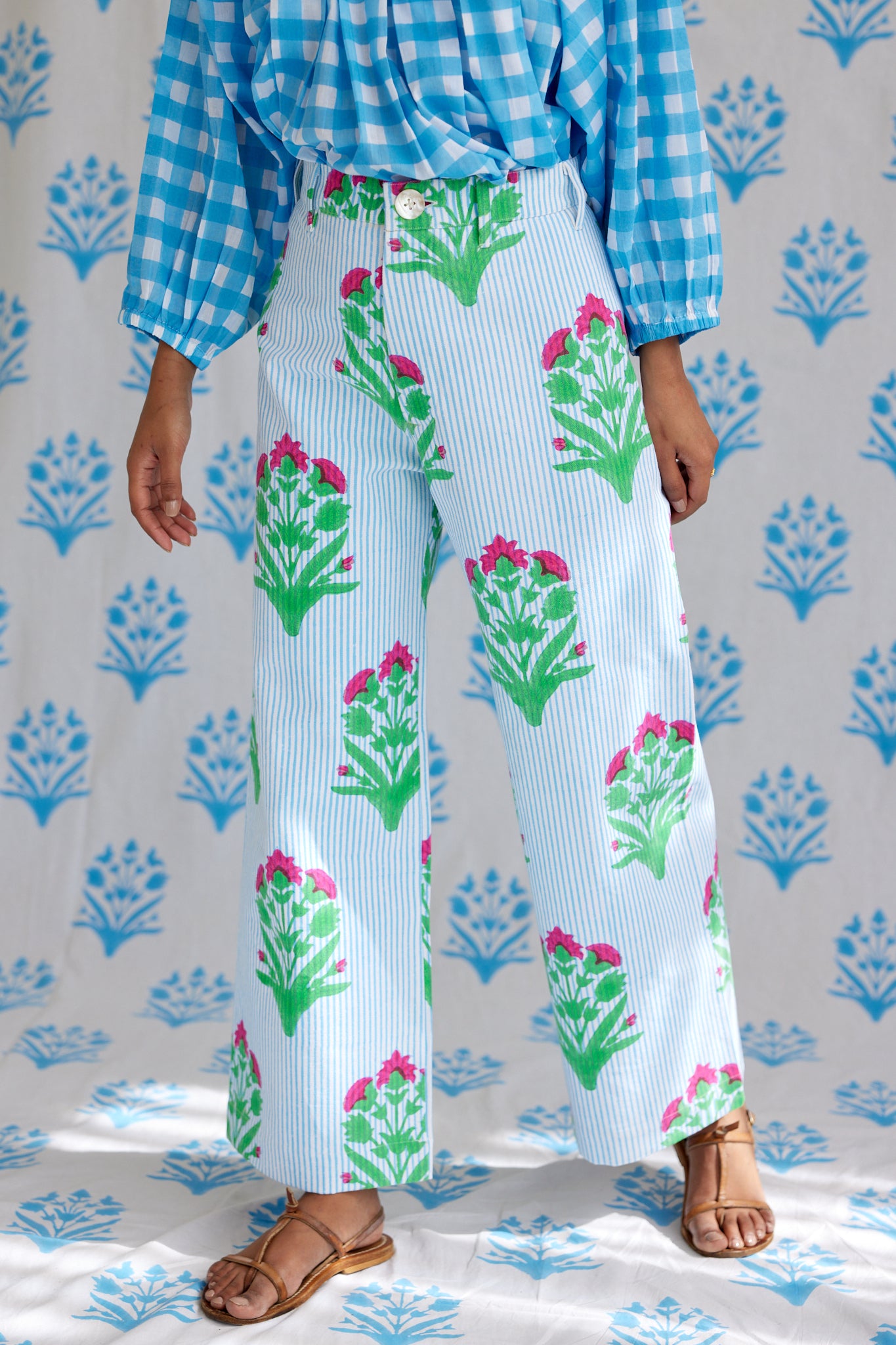 Final Sale: Disco Pants in Hot Pink & China Blue