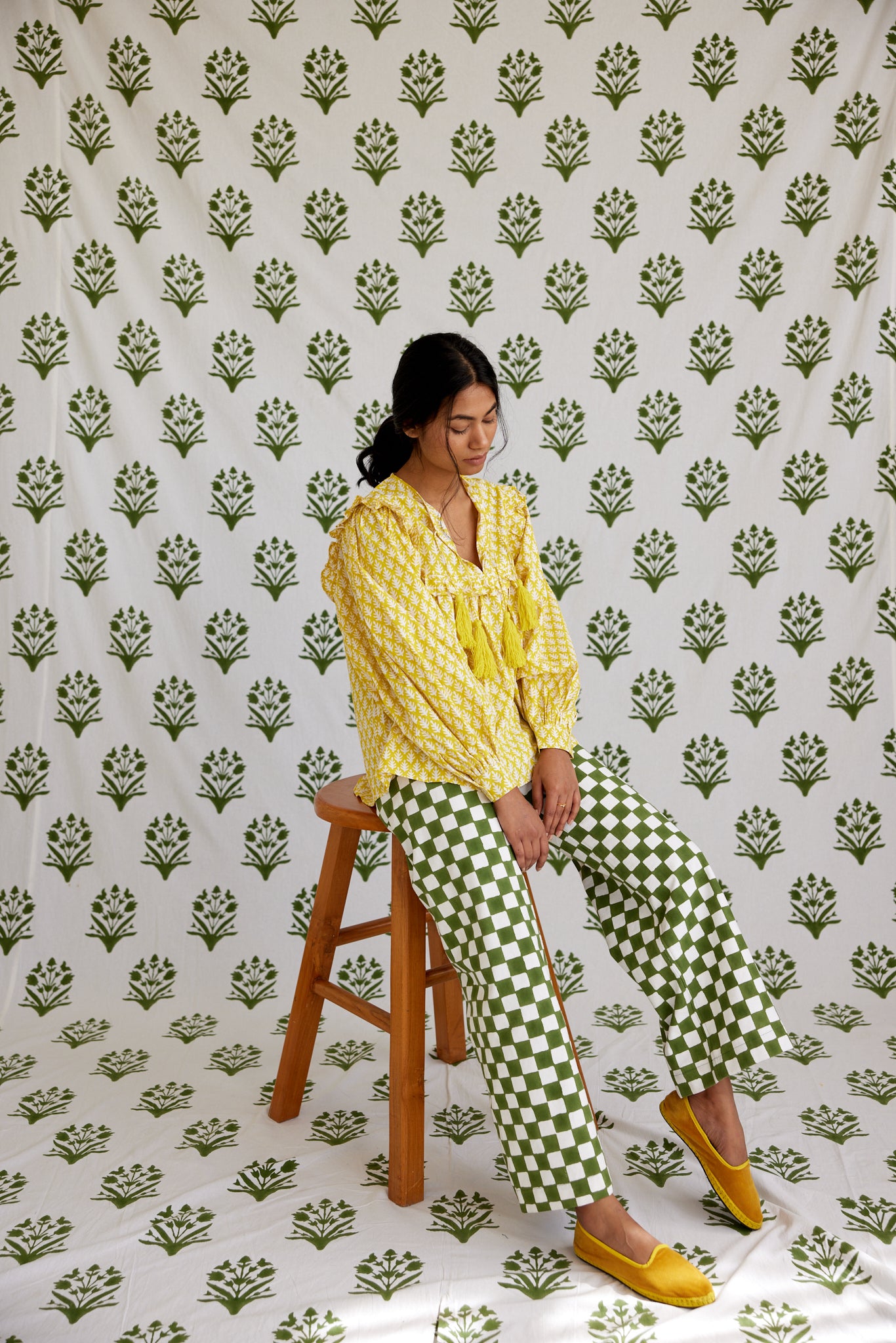 Disco Pants in Moss