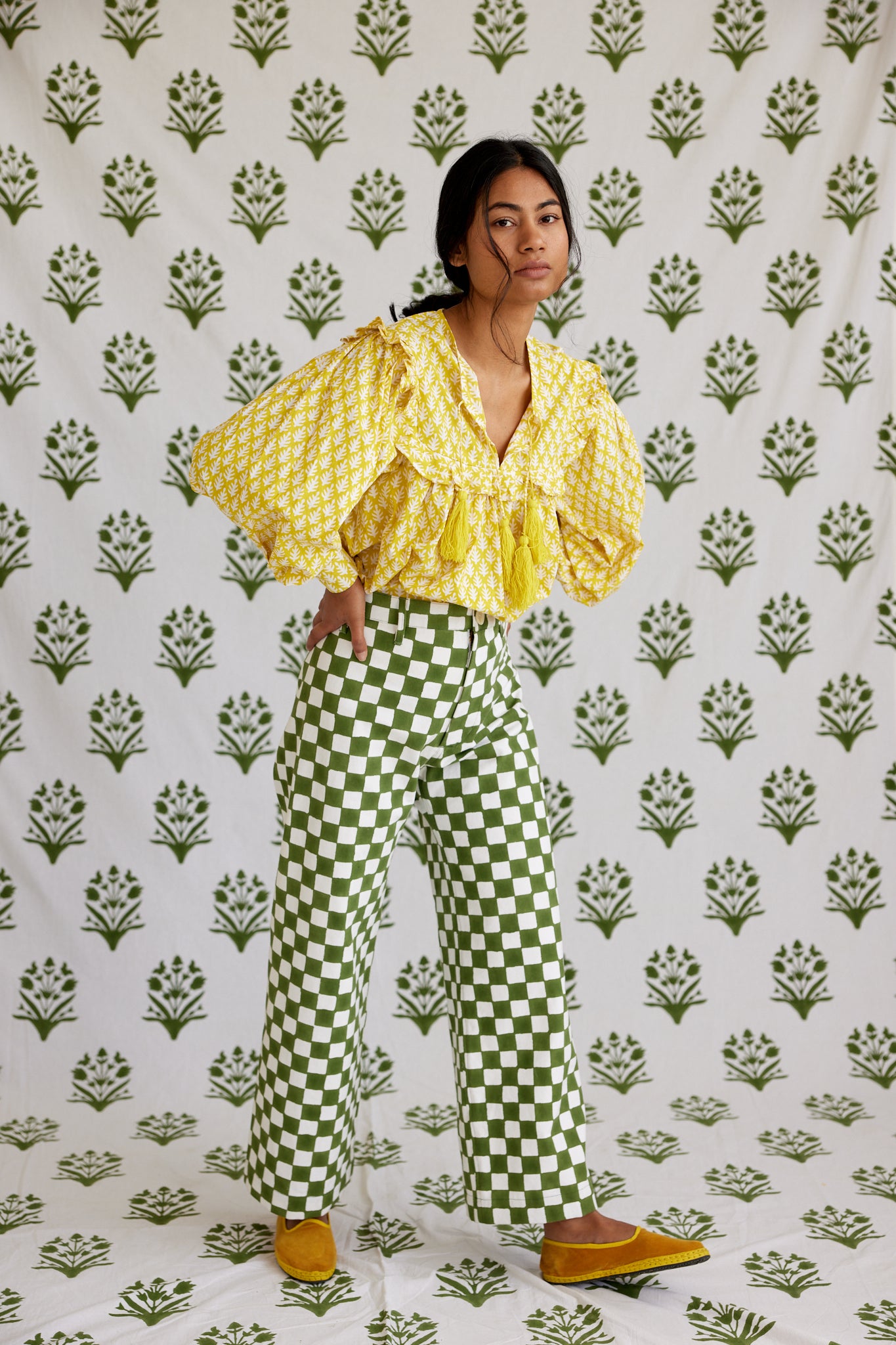 Disco Pants in Moss