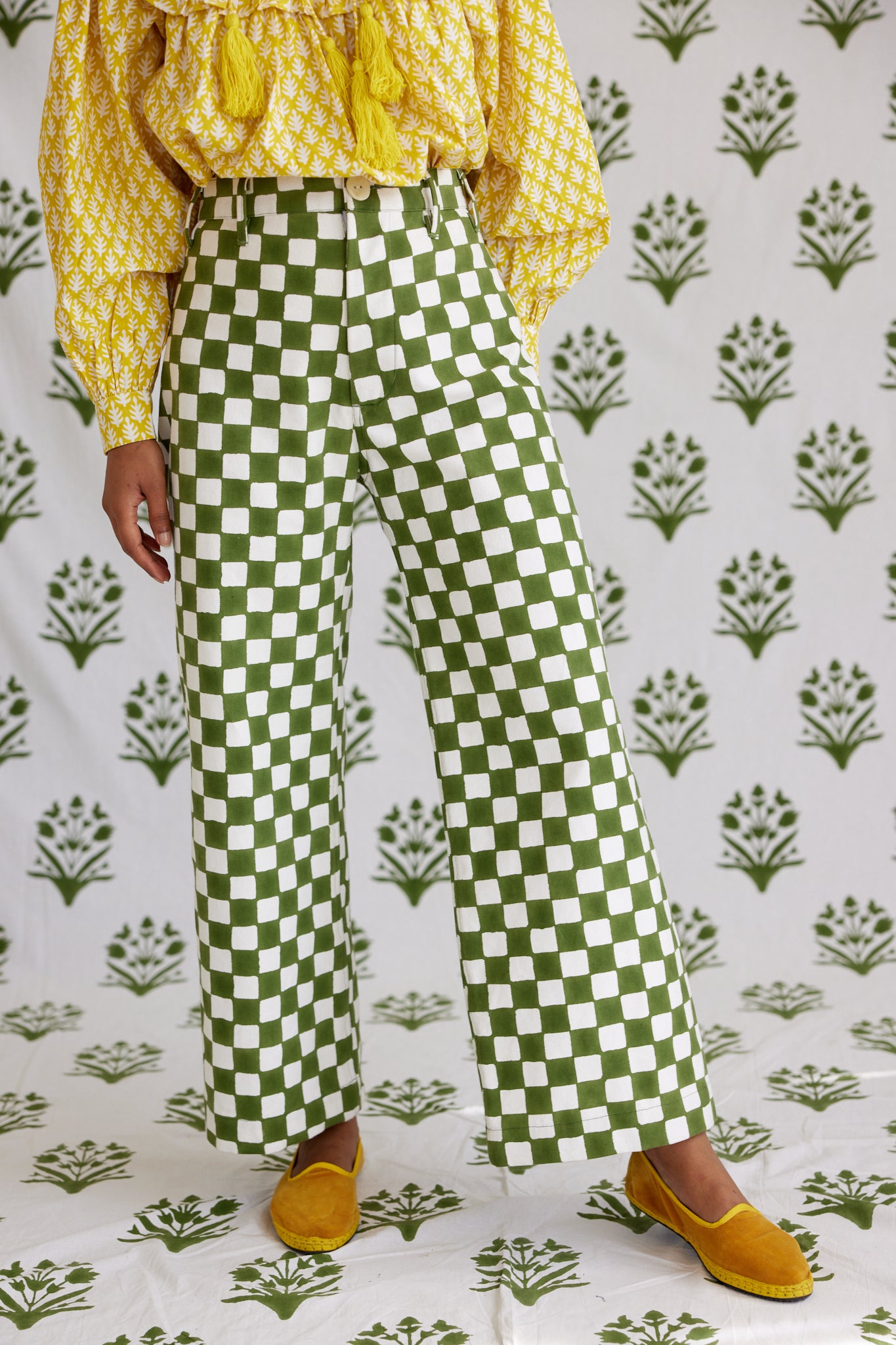 Disco Pants in Moss