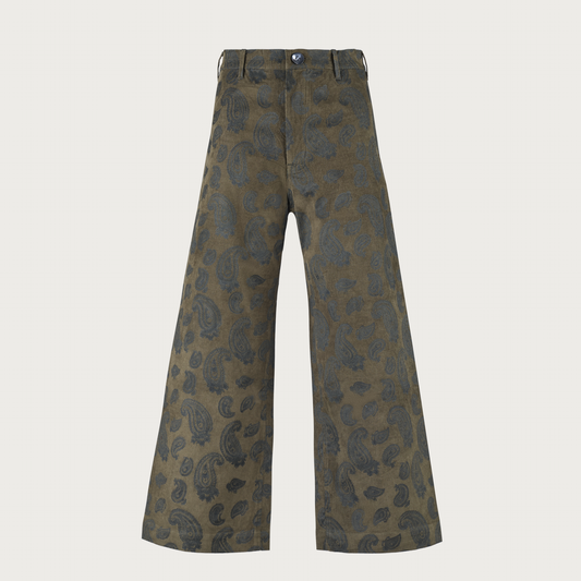 Corduroy Disco Pants in Paisley