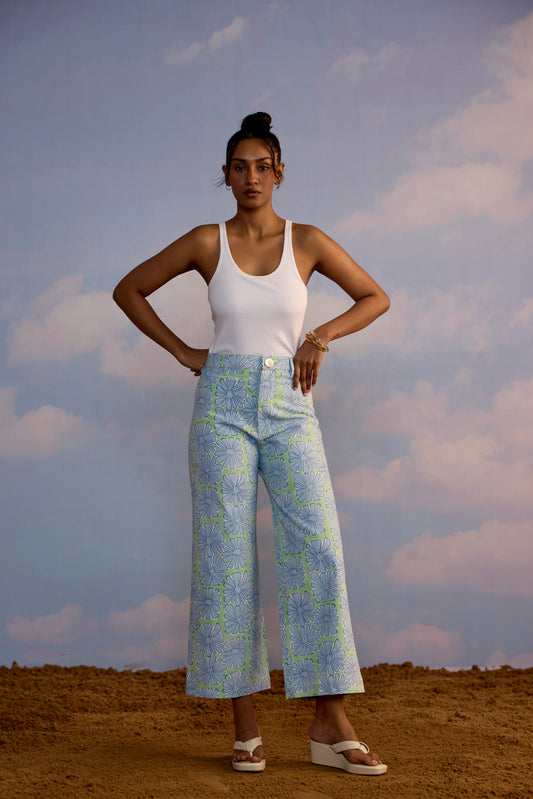 Disco Pants in Tropical Print