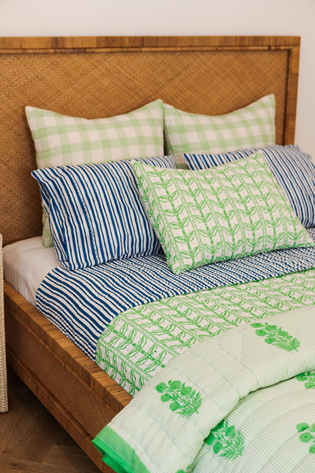 Euro Razai Sham in Weave Print, Greenbriar