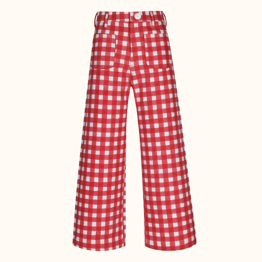 Painter Pant in Watermelon Gingham Print