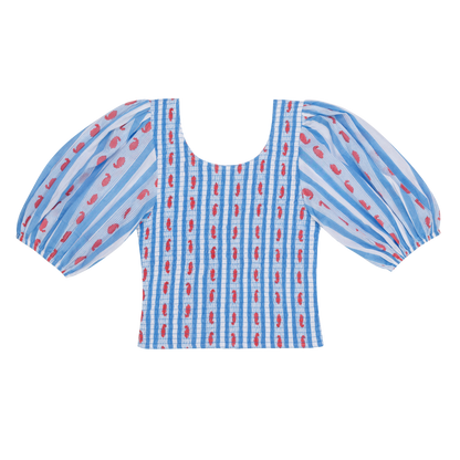 Amelia Top in RIbbon Print