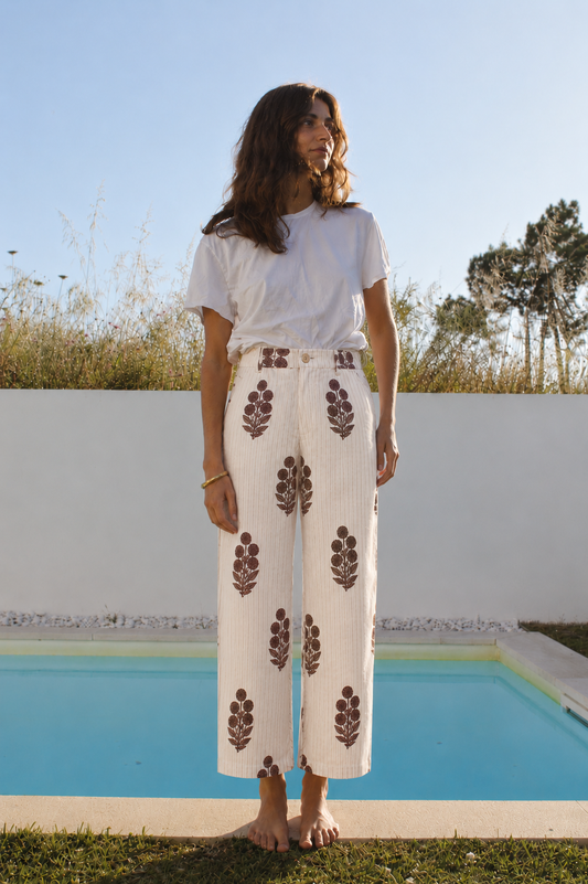 Disco Pant in Poppy Stamp