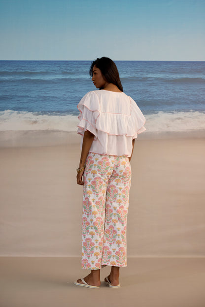 Disco Pants in Big Geranium Print