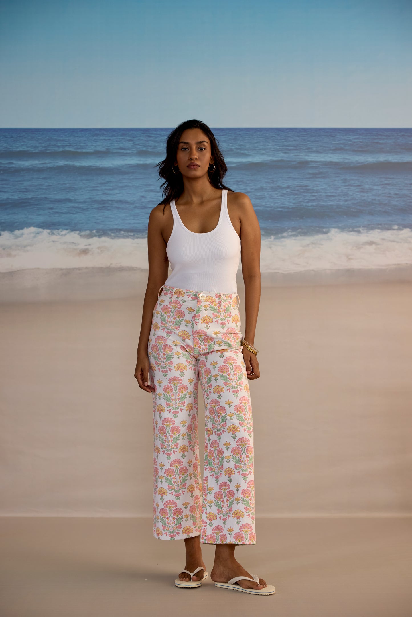 Disco Pants in Big Geranium Print