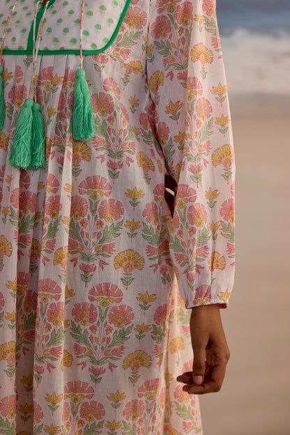 Kitty Dress in Big Geranium Print