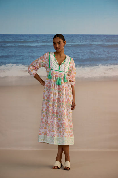 Kitty Dress in Big Geranium Print