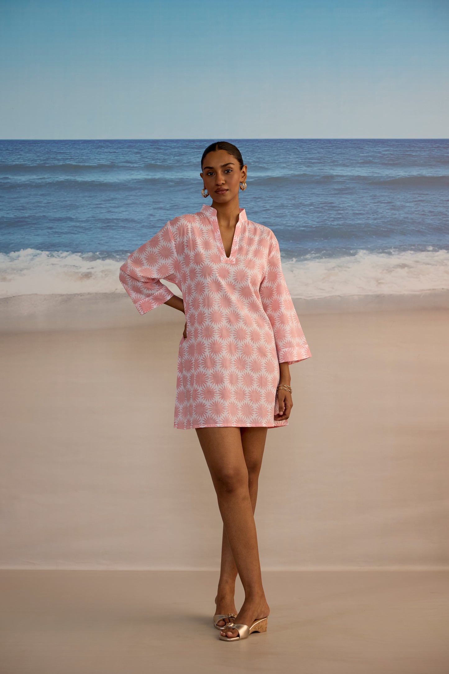 Short Douce Dress in Sun Print