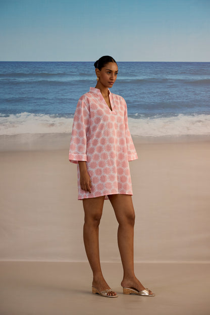 Short Douce Dress in Sun Print