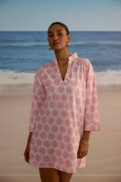 Short Douce Dress in Sun Print