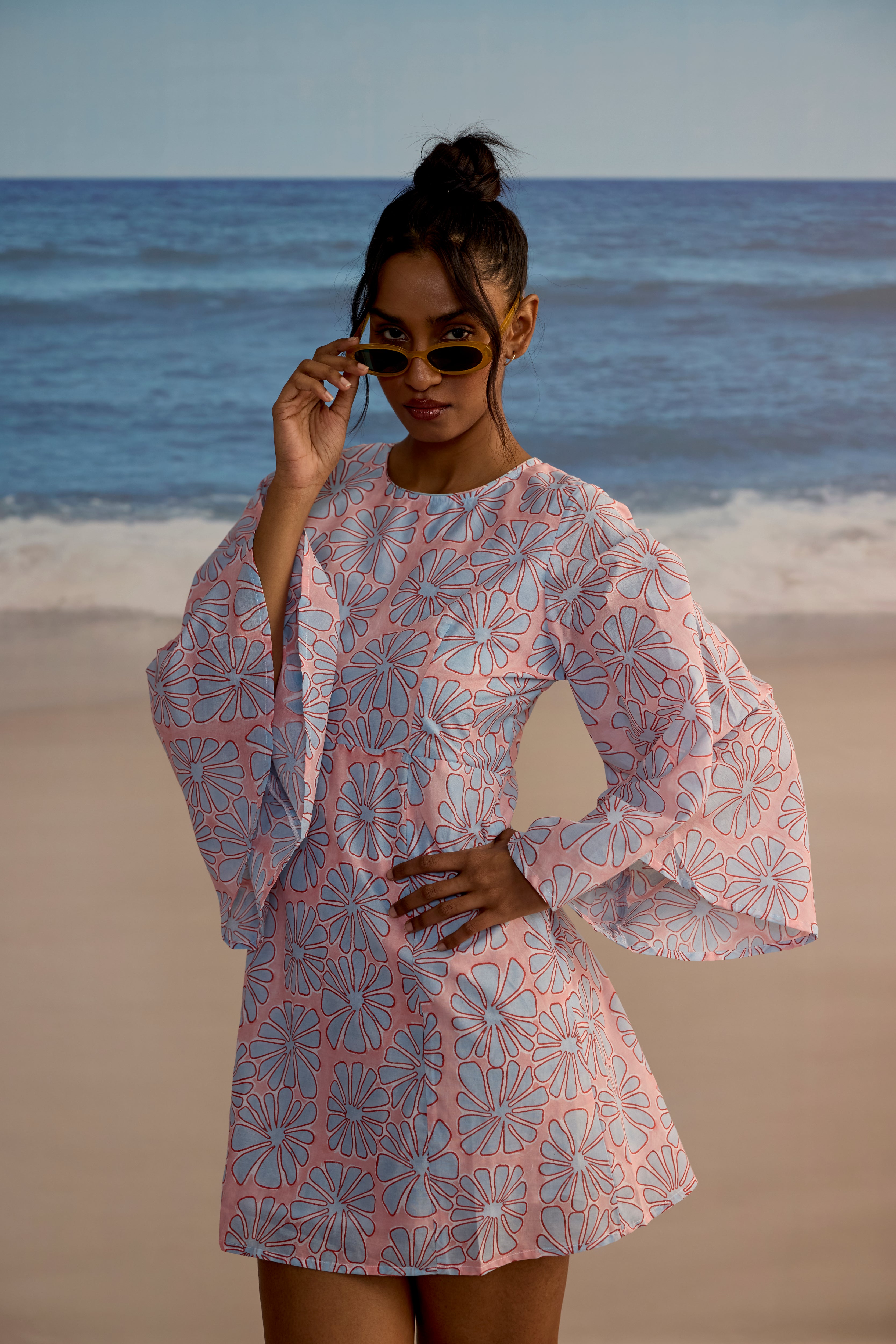 Mary Dress in Tropical Print – SZ BLOCKPRINTS