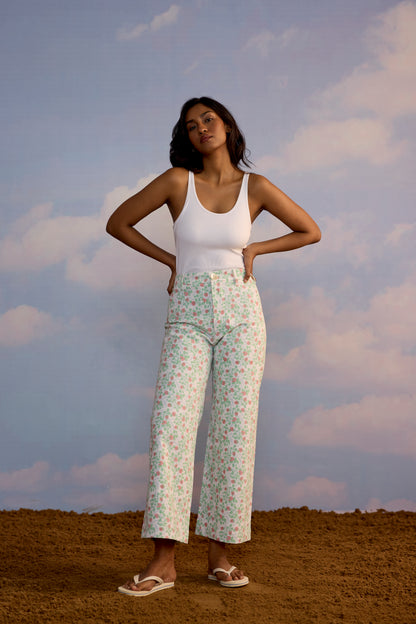 Disco Pants in Blueberry Print