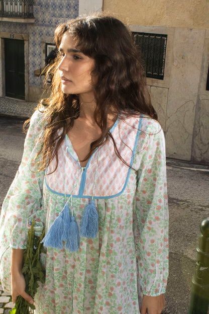 Kitty Dress in Blueberry Print