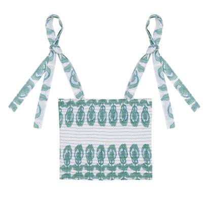 Daisy Tube Top in Pansy Print