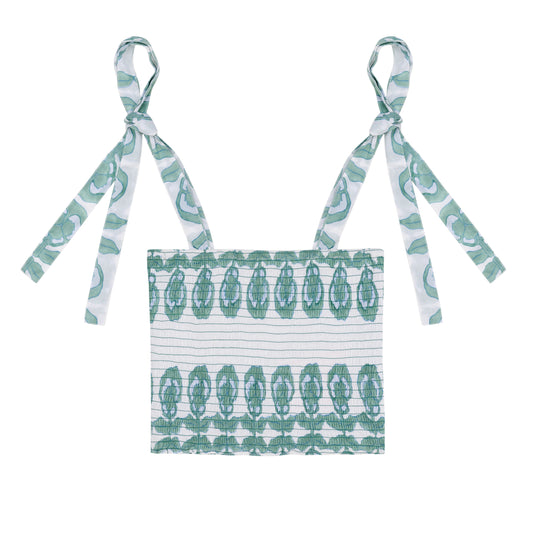 Daisy Tube Top in Pansy Print