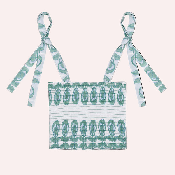 Daisy Tube Top in Pansy Print