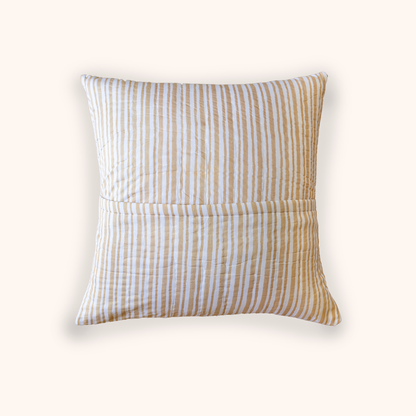 Euro Razai Sham in Poppy Print, Chicory Coffee & Almond Bluff
