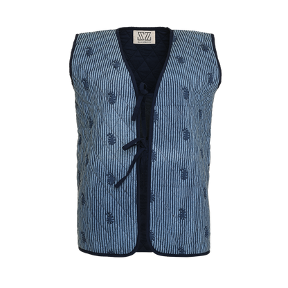 Denim Manju Vest in Small Paisley